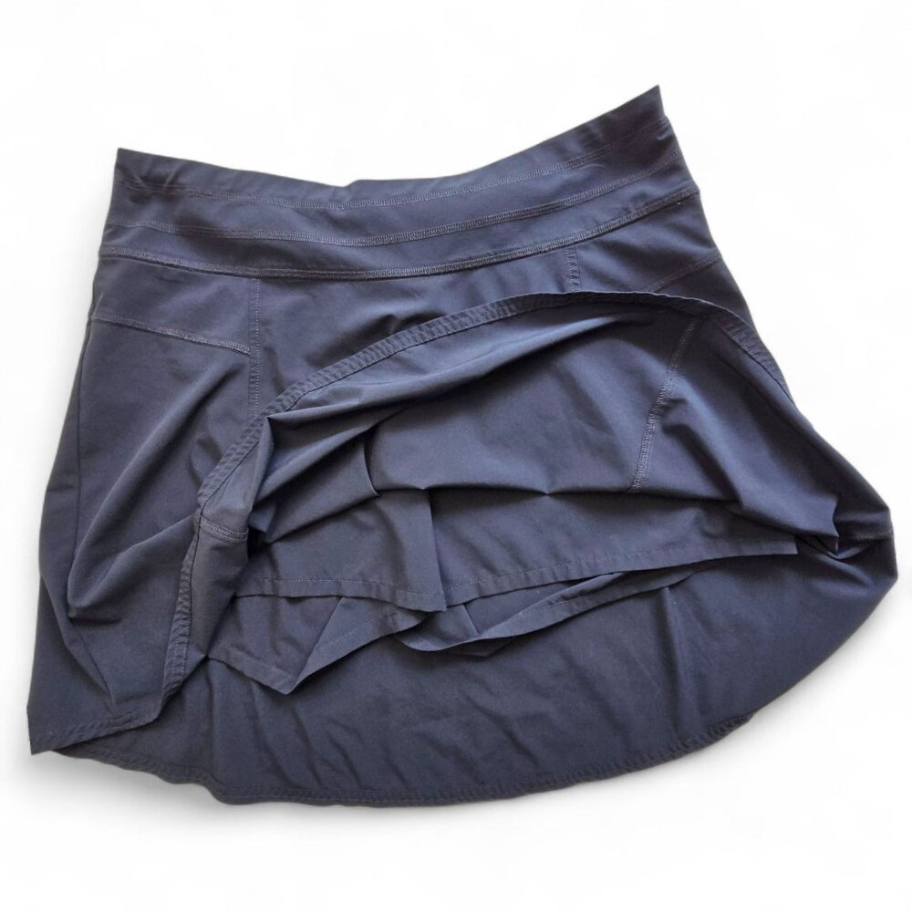 Athleta All Day Skort 12 Navy Blue Athletic Skirt Shorts Travel Athleisure Beach - Picture 3 of 11